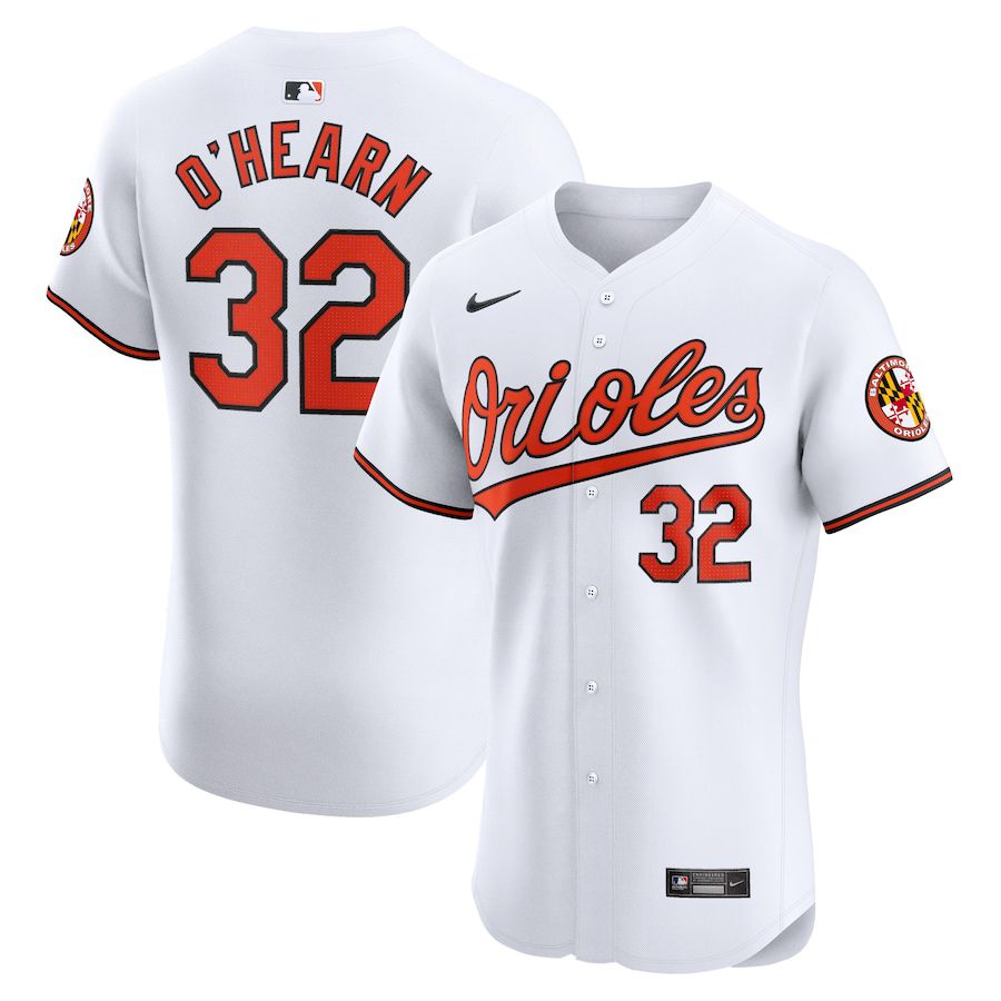 Men Baltimore Orioles 32 Ryan OHearn Nike White Home Elite Player MLB Jersey